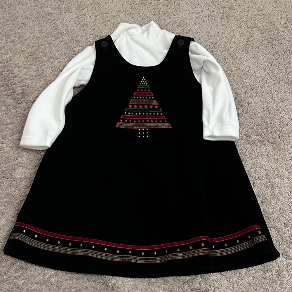 Good Lad Black and White Holiday Dress